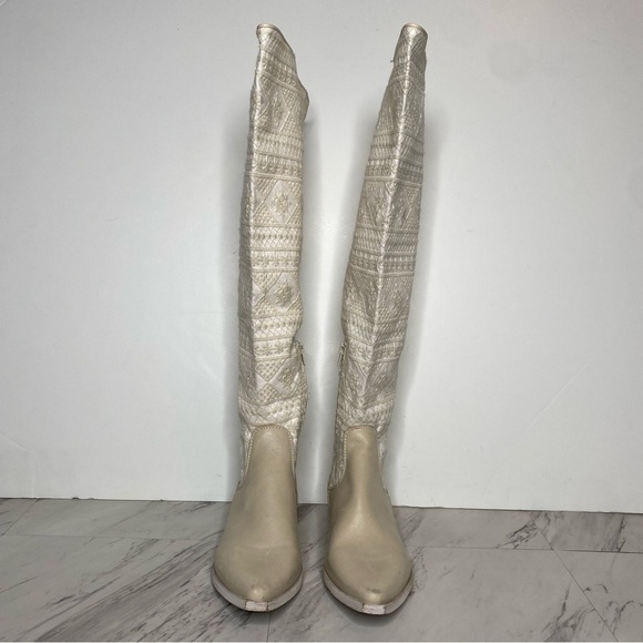 Free People Bren Crochet Slouch Tall Boot 37 - Picture 2 of 14